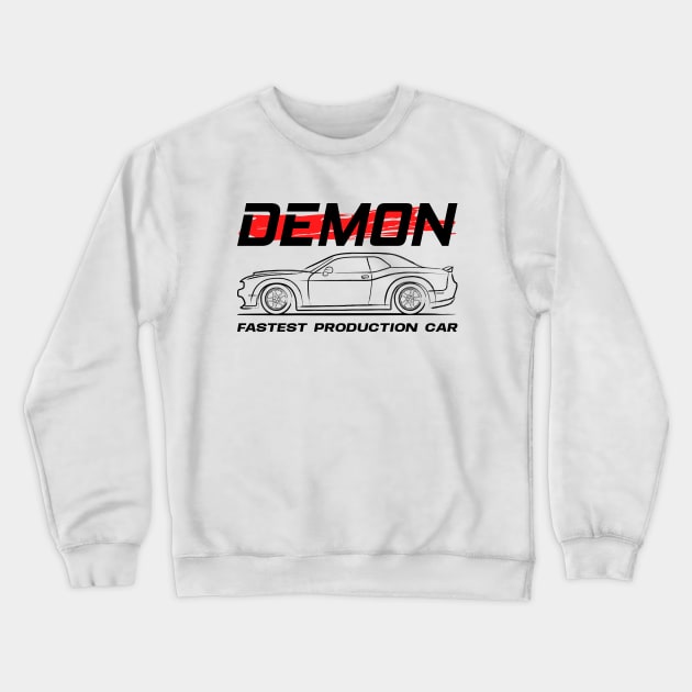 Demon Muscle V8 Racing Crewneck Sweatshirt by GoldenTuners